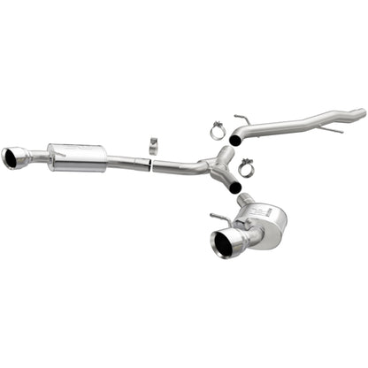 MagnaFlow CatBack 18-19 Audi A5 Escape de acero inoxidable pulido de doble salida - Diámetro de la tubería principal de 3 pulgadas