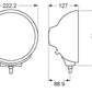 Hella Rallye 4000 series BlackEuro Beam 12V Halogen Lamp with Position Lamp