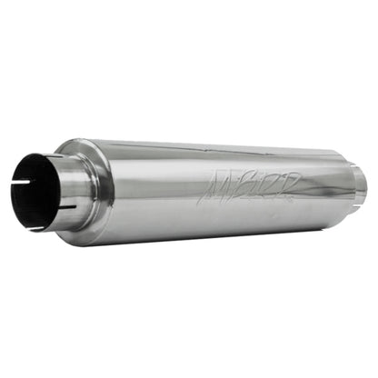 Silenciador de tono silencioso universal MBRP, entrada/salida de 4 pulgadas, cuerpo de 24 pulgadas, diámetro de 6 pulgadas, 30 pulgadas, total T304