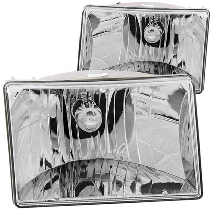 ANZO 1993-1998 Jeep Grand Cherokee faróis de cristal cromados
