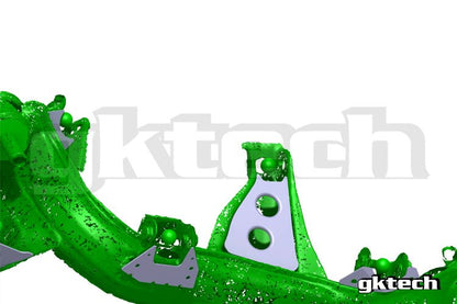 GKTech - V2 S14 240SX /S15 SILVIA/R33/R34 SKYLINE SUBFRAME SOLDADO EM PLACAS DE REFORÇO (S145-SUBF) 