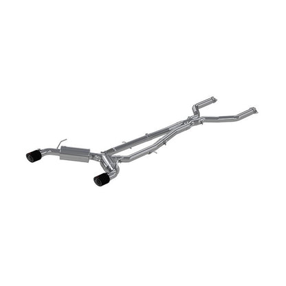 MBRP 16-19 Infiniti Q50 3.0L FWD/AWD 3in Cat Back con puntas de fibra de carbono de 4.5in OD - T304