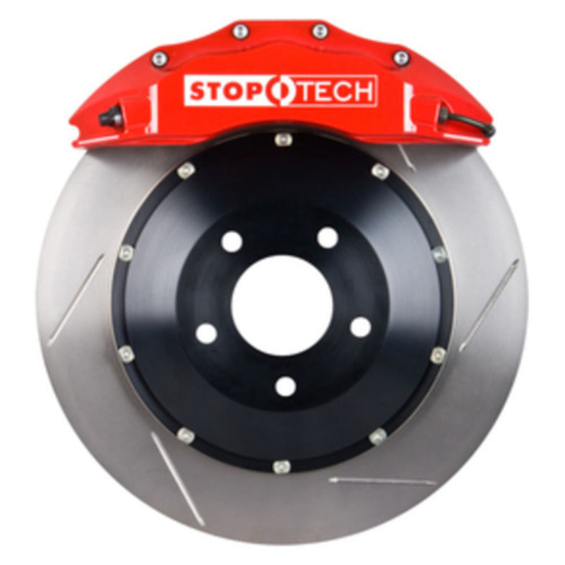 StopTech 06-09 Chevy Corvette Front BBK w/ Red ST-60 Calipers Slotted 355x32mm Rotors Pads SS Lines