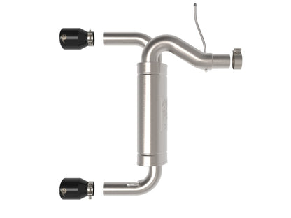 aFe Vulcan 3in 304 SS Axle-Back Escape 2021 Ford Bronco L4-2.3L (t)/V6-2.7L (tt) com pontas pretas