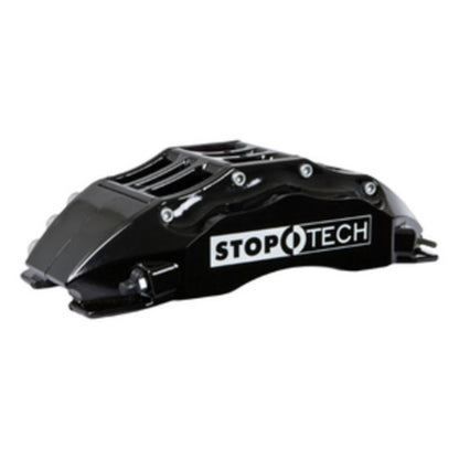 StopTech BBK 08+ BMW 135i Front 355x32 Black ST-40 Calipers Slotted Rotors Pads and SS Lines
