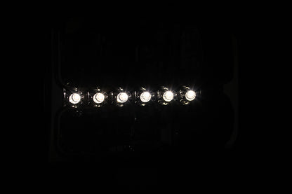 ANZO 2000-2004 Ford Excursion Faróis de cristal cromados c/ LED 1 peça