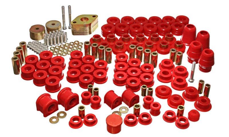 Energy Suspension 07-11 Jeep JK 4dr Red Hyper-Flex Juego de bujes maestros