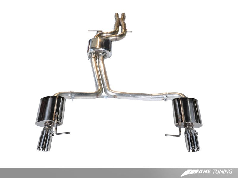 AWE Tuning Audi C7 A7 3.0T Touring Edition Exhaust - Dual Outlet Diamond Black Tips