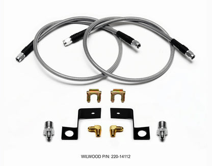 Wilwood Flexline Kit 30 polegadas -3 3/8-24 IF 1/8 NPT 90 graus