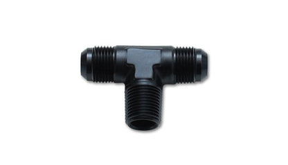 Vibrant -10AN x 1/2in NPT Flare to Pipe Tee Adapter Fitting - Aluminio