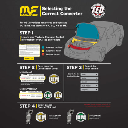 MagnaFlow Direct Fit Catalytic Converter 07 Titan 5.6L D/S rr OEM