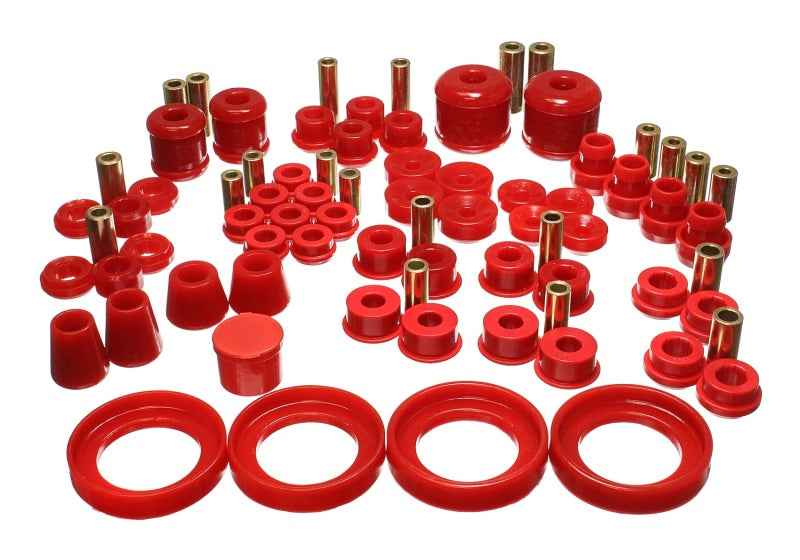 Energy Suspension 97-01 Honda Prelude (somente tipo SH) Conjunto de buchas principais Hyper-Flex vermelhas