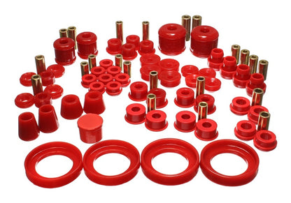 Energy Suspension 97-01 Honda Prelude (somente tipo SH) Conjunto de buchas principais Hyper-Flex vermelhas