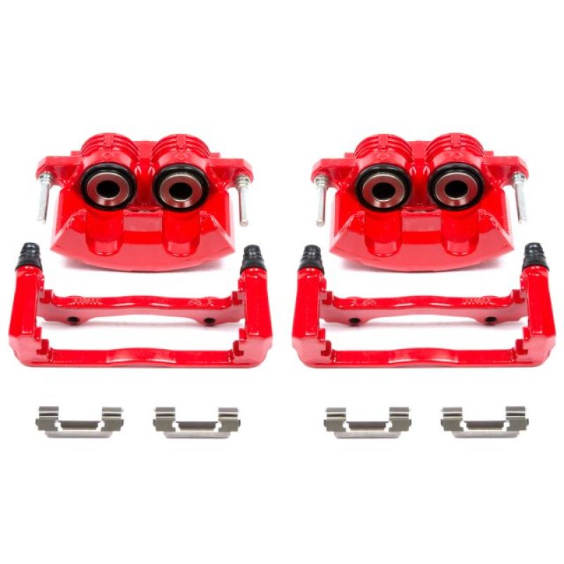 Power Stop 98-02 Chevrolet Camaro Front Red Calipers w/Brackets - Pair