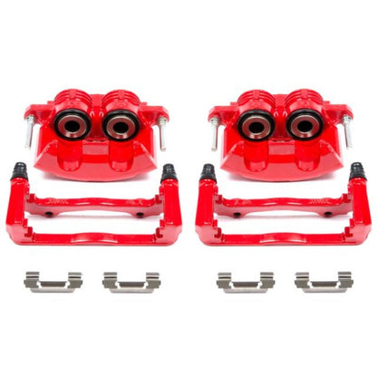 Power Stop 98-02 Chevrolet Camaro Pinzas delanteras rojas con soportes - Par