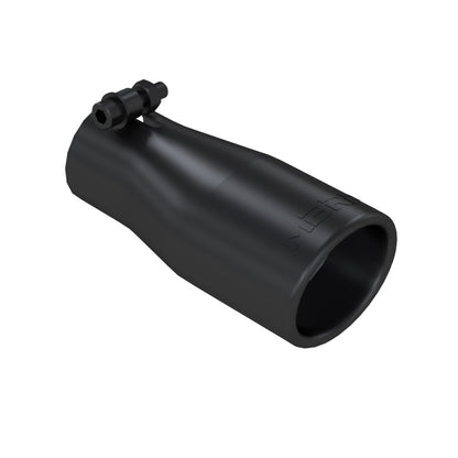 MBRP Punta universal 2.5 OD Extremo ovalado 3.75 Entrada 10 pulgadas de longitud - Acabado negro