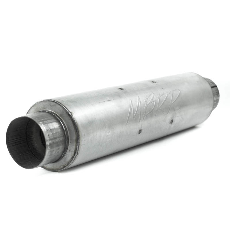 Silenciador de tono silencioso universal MBRP Entrada/salida de 4 pulgadas Cuerpo de 24 pulgadas Diámetro de 6 pulgadas Aluminio total de 30 pulgadas