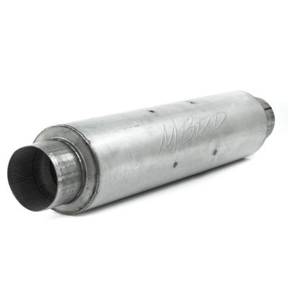Silenciador de tono silencioso universal MBRP Entrada/salida de 4 pulgadas Cuerpo de 24 pulgadas Diámetro de 6 pulgadas Aluminio total de 30 pulgadas
