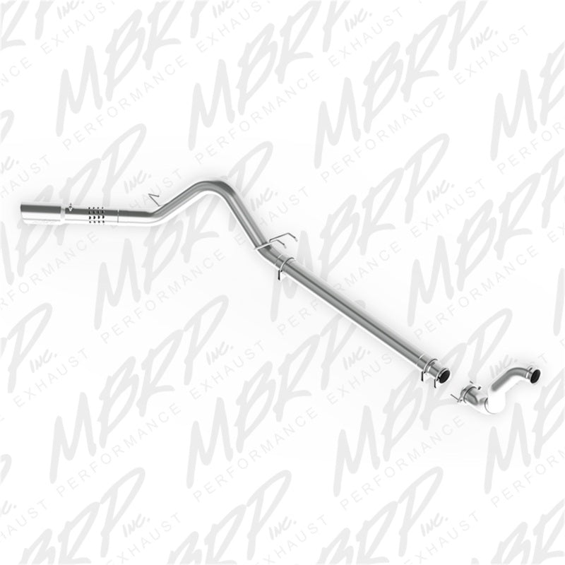 MBRP 08-10 Ford 6.4L F250/350/450 Filtro trasero de 4 pulgadas Salida de un solo lado Aluminio y tubo descendente