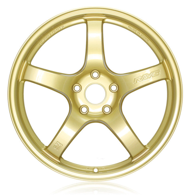 Gram Lights 57CR 17x9 +38 5x114.3 E8 Gold Wheel (Cantidad mínima de pedido 20)