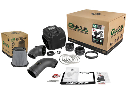 aFe Quantum Pro DRY S Sistema de admissão de ar frio 08-10 GM/Chevy Duramax V8-6.6L LMM - Seco