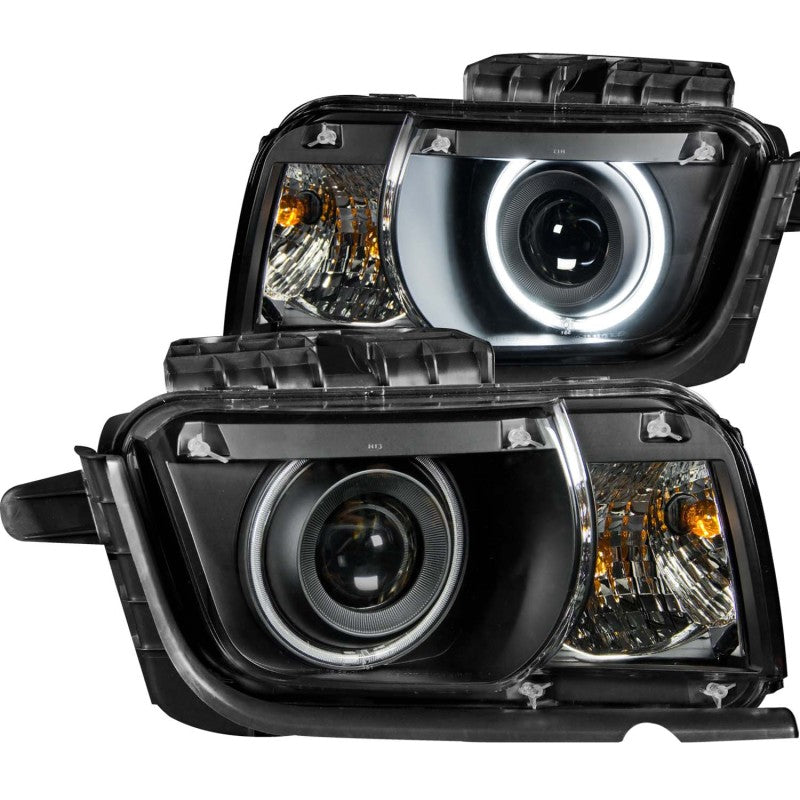 ANZO 2010-2013 Chevrolet Camaro Proyector Faros delanteros con Halo Black (CCFL)