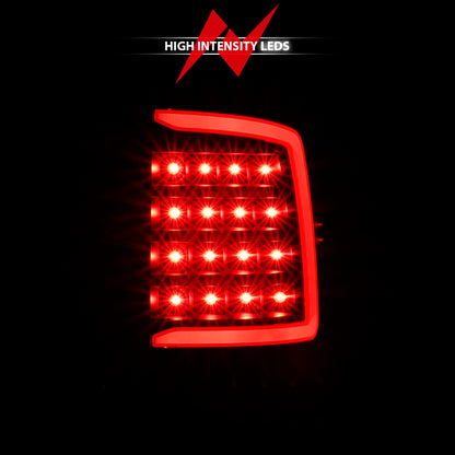 ANZO 2009-2018 Dodge Ram 1500 LED lanterna traseira estilo prancha preta com lentes transparentes