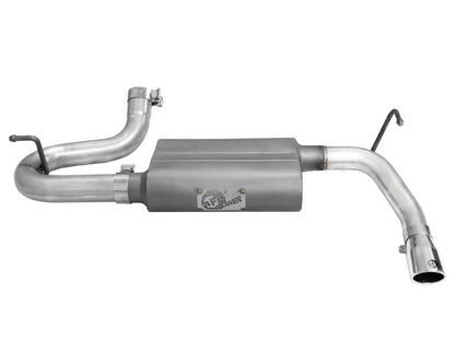 Escape aFe Scorpion de 2-1/2 pulgadas con eje trasero de acero alumbre con punta pulida 07-18 Jeep Wrangler JK V6-3.6/3.8L