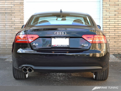 AWE Tuning Audi B8 A5 2.0T Touring Edition Escape de salida única - Puntas de diamante negro