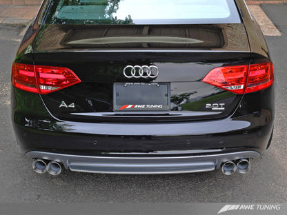 Escape AWE Tuning Audi B8 A4 Touring Edition - Quad Tip Polido Pontas Prateadas - Não Encaixa Cabrio