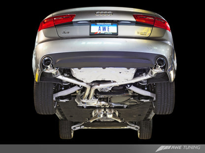 Escape AWE Tuning Audi C7 A6 3.0T Touring Edition - saída dupla Chrome Silver Tips