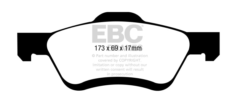EBC 10-12 Ford Escape 2.5 Hybrid Ultimax2 Front Brake Pads