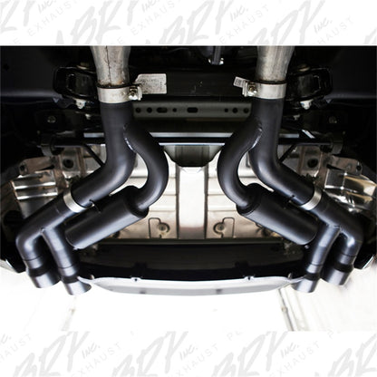 MBRP 18-20 Ford Mustang GT 2.5in Revestimiento negro Escape trasero de doble eje no activo - Puntas de pared doble de 4in