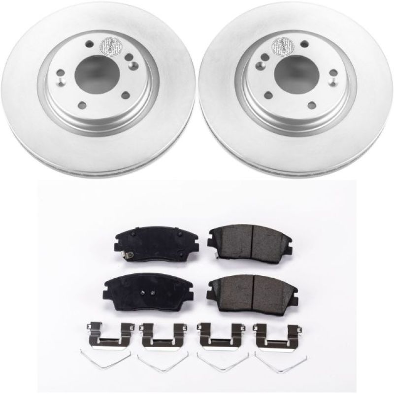 Power Stop 17-19 Hyundai Elantra Delantero Z17 Evolution Geomet Kit de Freno Revestido