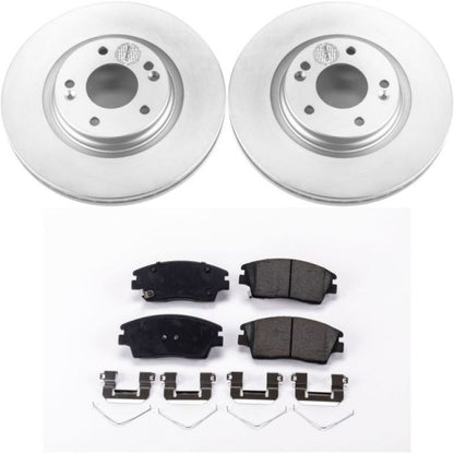 Power Stop 17-19 Hyundai Elantra Delantero Z17 Evolution Geomet Kit de Freno Revestido