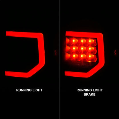 Anzo 07-11 Toyota Tundra Full LED Taillights Black Housing Smoke Lens G2 (w/C Light Bars)