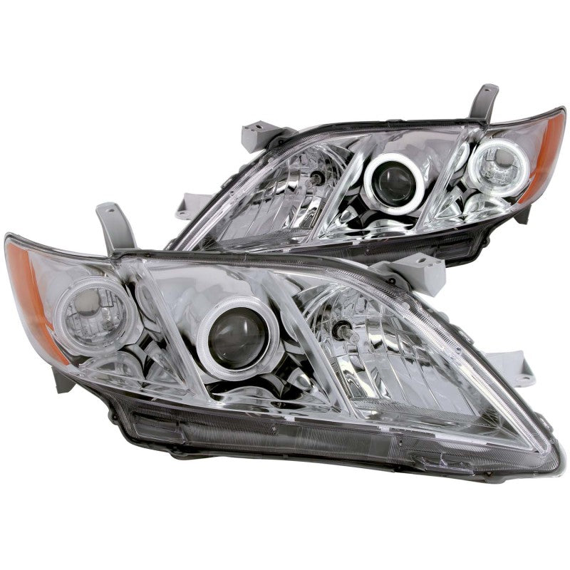 ANZO 2007-2009 Toyota Camry Proyector Faros delanteros con Halo Chrome