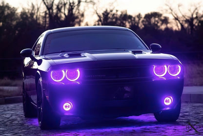 Oracle 0814 Dodge Challenger Dynamic Surface Mount Headlight/Fog Light Halo Kit COMBO
