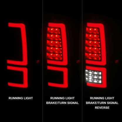 ANZO 2014-2021 Toyota Tundra LED luces traseras carcasa negra/lente ahumado