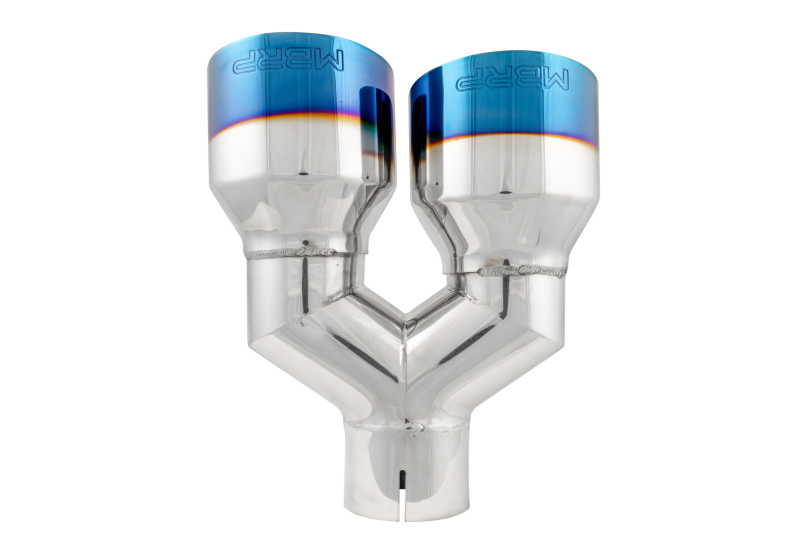 Punta de extremo quemado MBRP 2.5 ID Dual 4 OD Out 9.5 longitud Pared simple Acero inoxidable 304 Lado del conductor