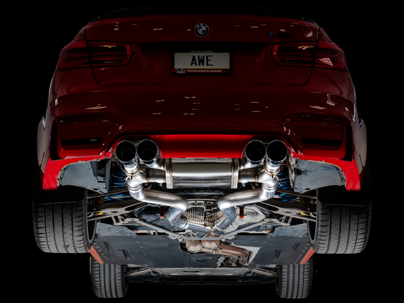 Escape BMW F8X M3/M4 Track Edition Catback AWE Tuning - Diamond Black Tips