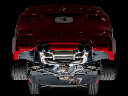 Escape BMW F8X M3/M4 Track Edition Catback AWE Tuning - Diamond Black Tips