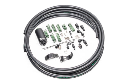 Radium Engineering Early Nissan Fuel Hanger Kit de plomería Filtro de acero inoxidable