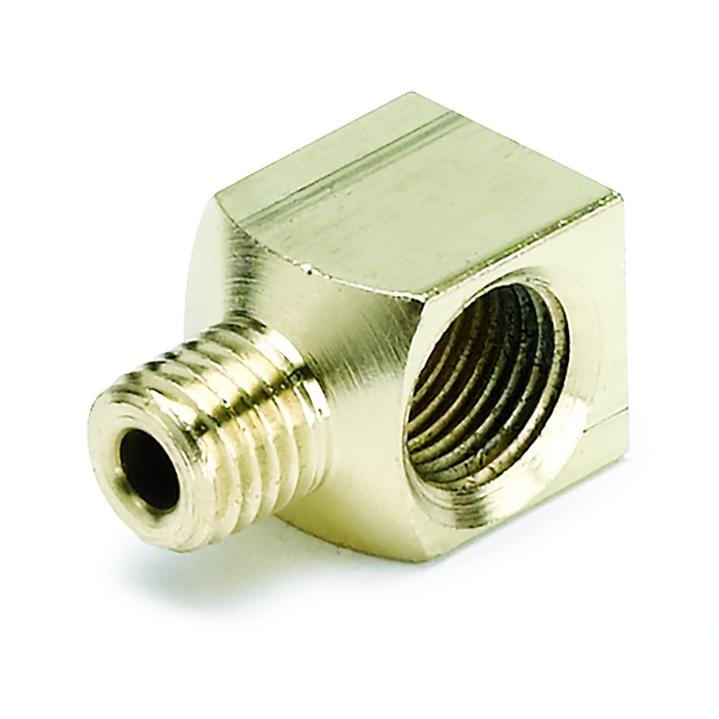 AutoMeter - FITTING, ADAPTER, 90 °, 1/8" NPTF FEMALE TO 1/8" COMPRESSION MALE, BRASS (3272)