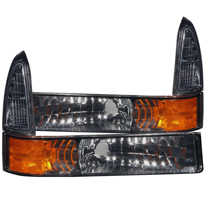 ANZO 2000-2004 Ford Excursion Euro Luzes de estacionamento fumaça com refletor âmbar