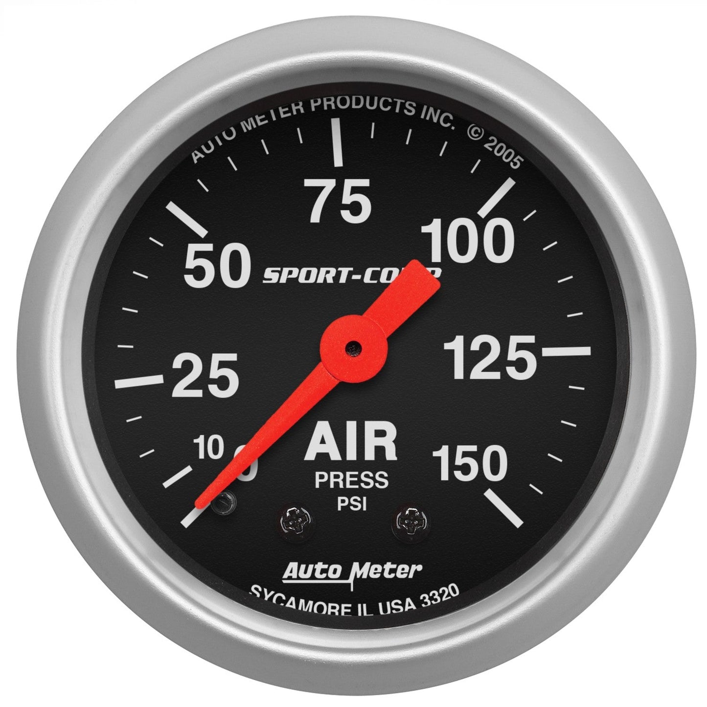 AutoMeter - 2-1/16" AIR PRESSURE, 0-150 PSI, MECHANICAL, SPORT-COMP (3320)
