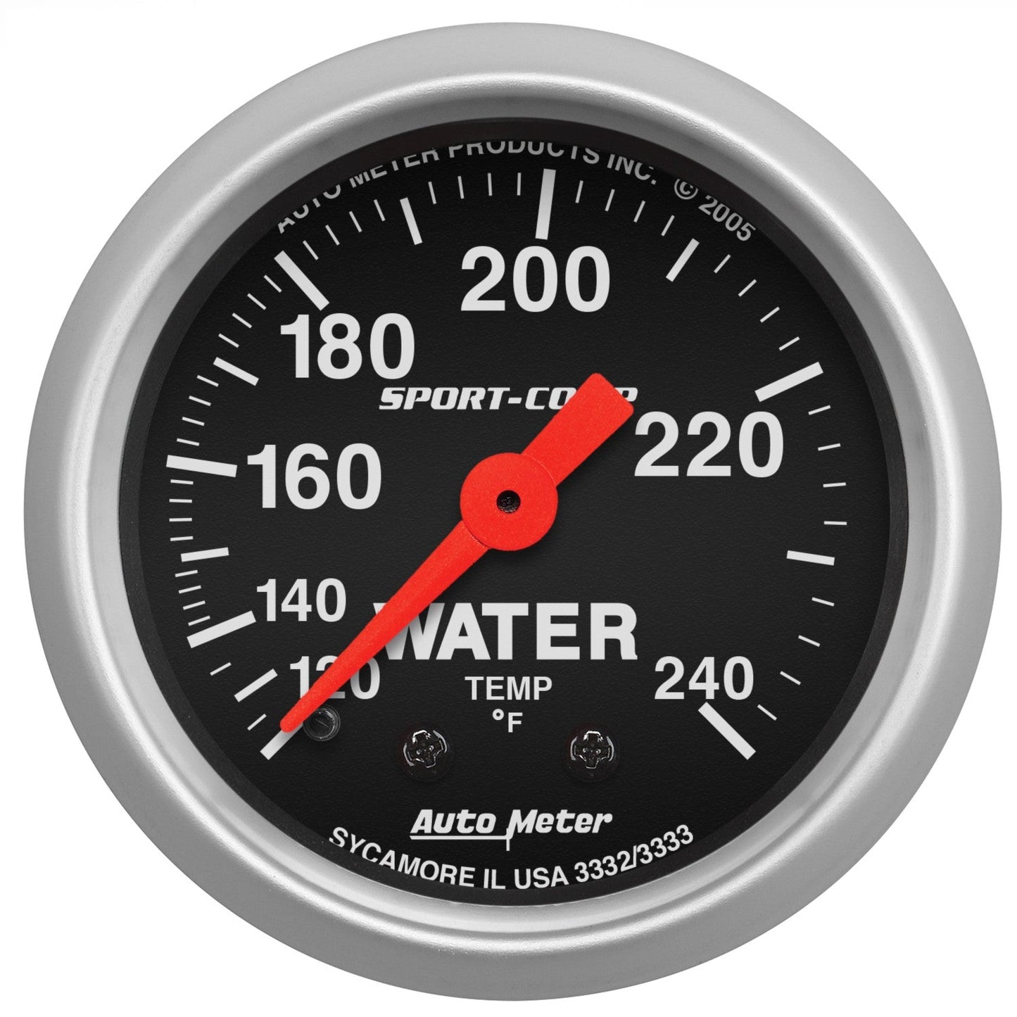 AutoMeter - 2-1/16" WATER TEMPERATURE, 120-240 °F, 6 FT., MECHANICAL, SPORT-COMP (3332)