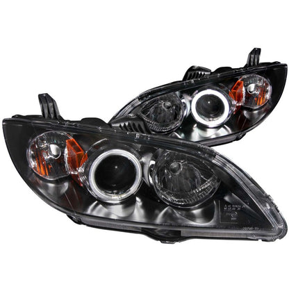 ANZO 2004-2008 Mazda 3 Projetores Faróis c/ Halo Black (CCFL)
