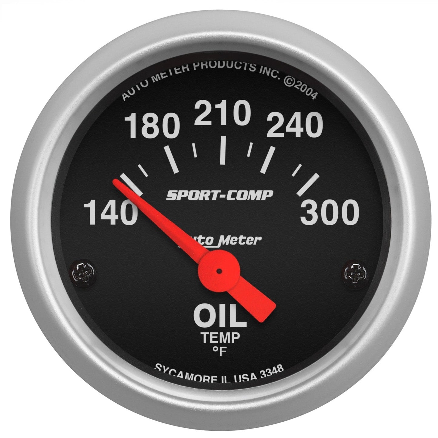 Auto Meter - 2-1/16" OIL TEMPERATURE, 140-340 °F, AIR-CORE, SPORT-COMP (3348)