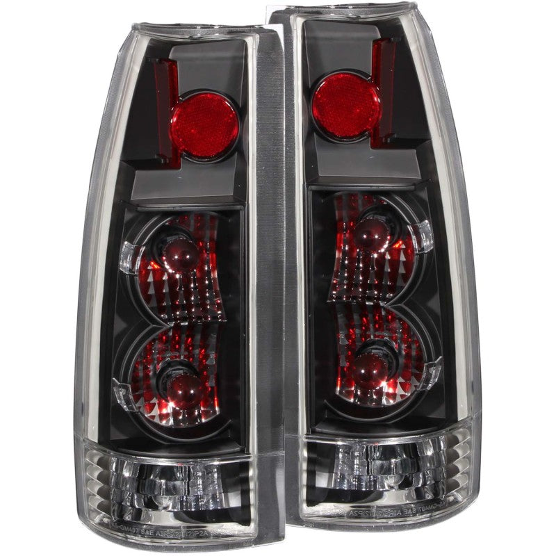 ANZO 1999-2000 Cadillac Escalade Lanternas traseiras pretas - nova geração